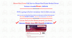Desktop Screenshot of hemet-real-estate.com
